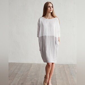 Magic Linen Adria Colorblock Dress - sz XS